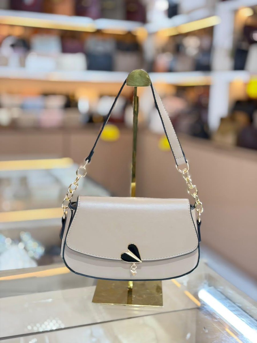 Beige Heart Shoulder Bag — Women Bags at Owens International