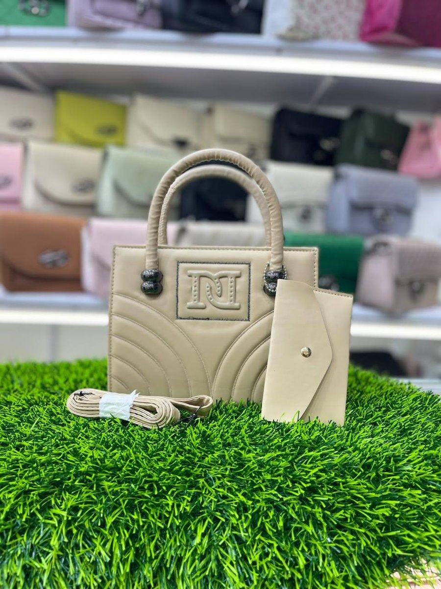 Beige Wave Mini Bag & Pouch — Women Bags at Owens International