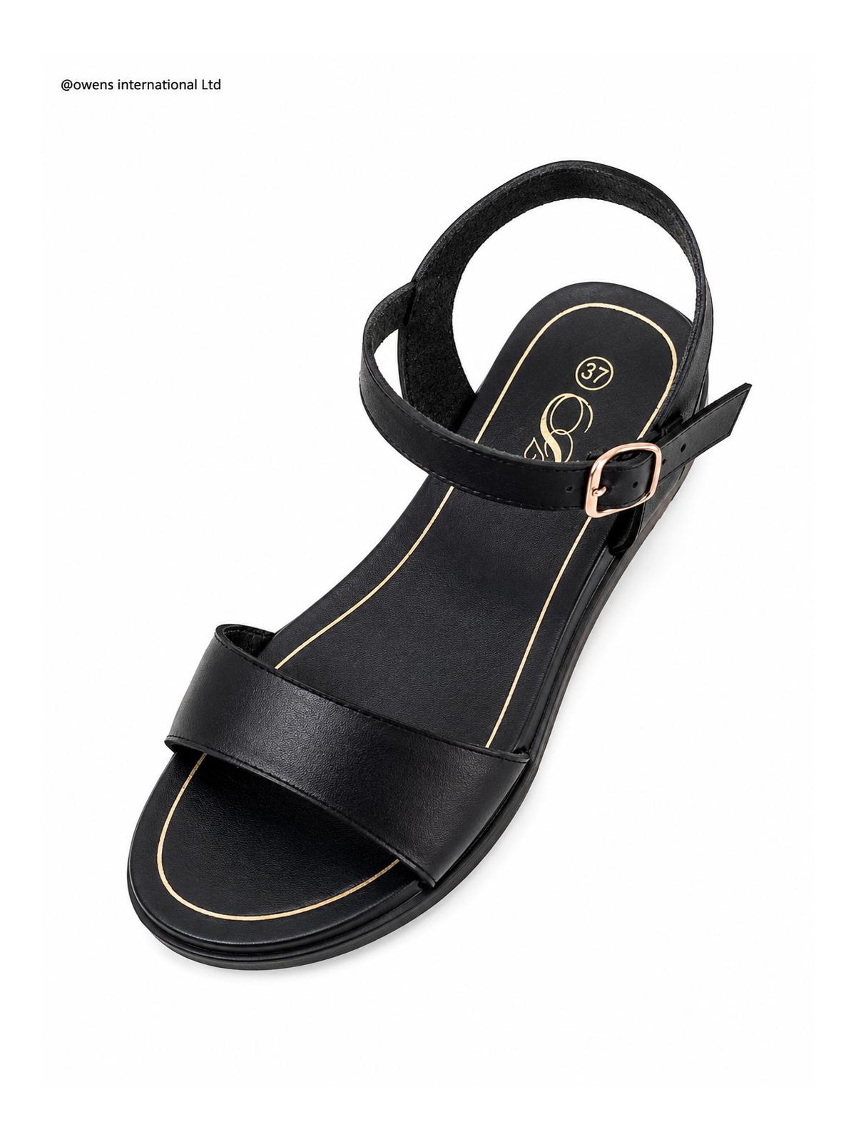 Black Ankle-Strap Sandals