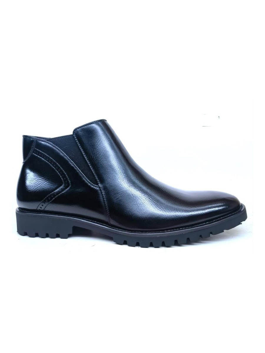 Black Brogue Chelsea Boot — Men Shoes at Owens International