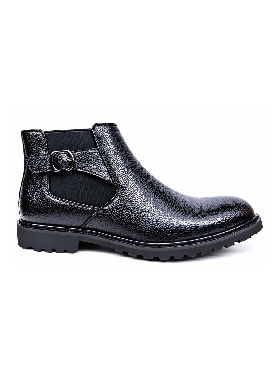 Black Buckle Chelsea Boot — Men Shoes at Owens International