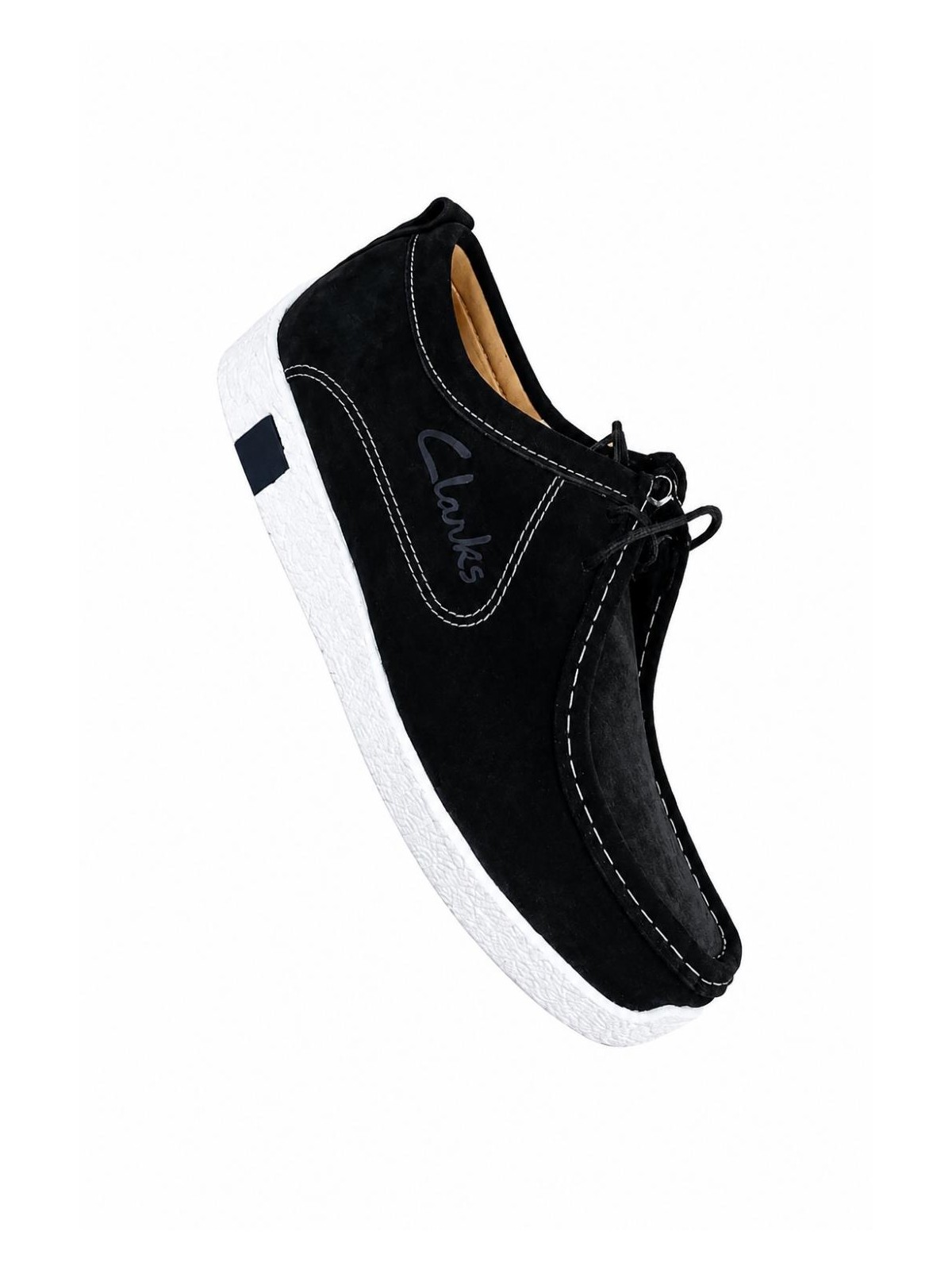 Black Crepe Lace-Ups