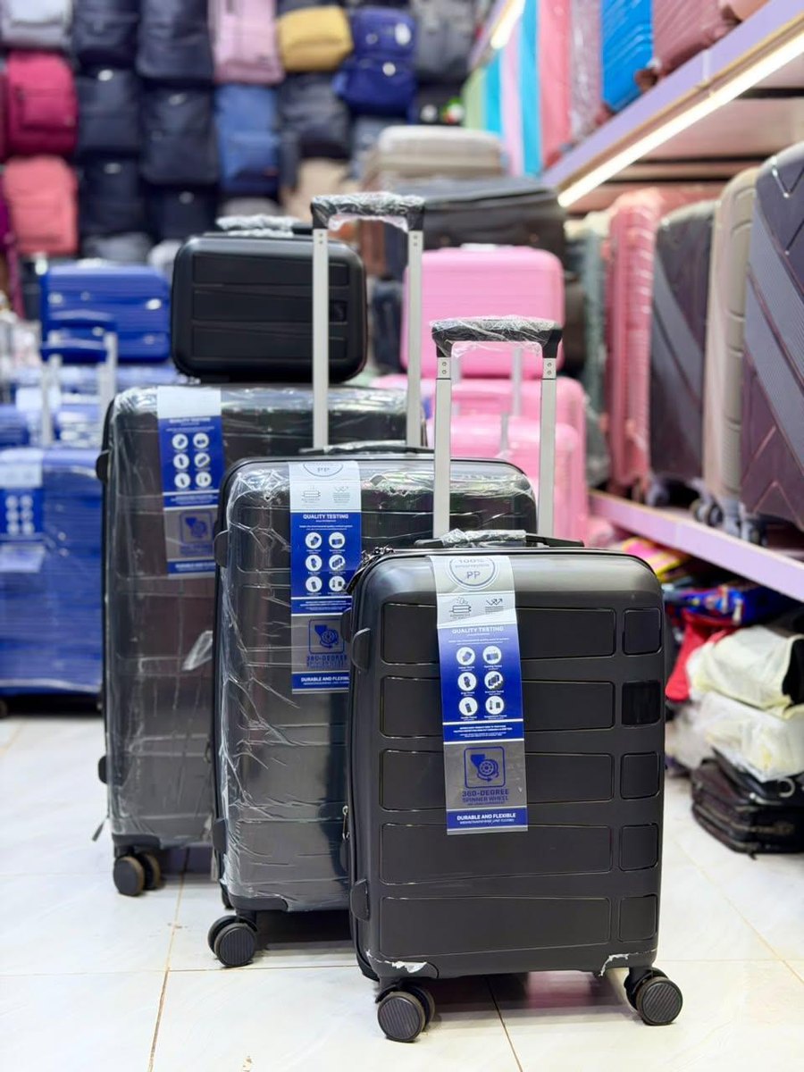 Black Hard-Shell Suitcase Set — Women Bags at Owens International