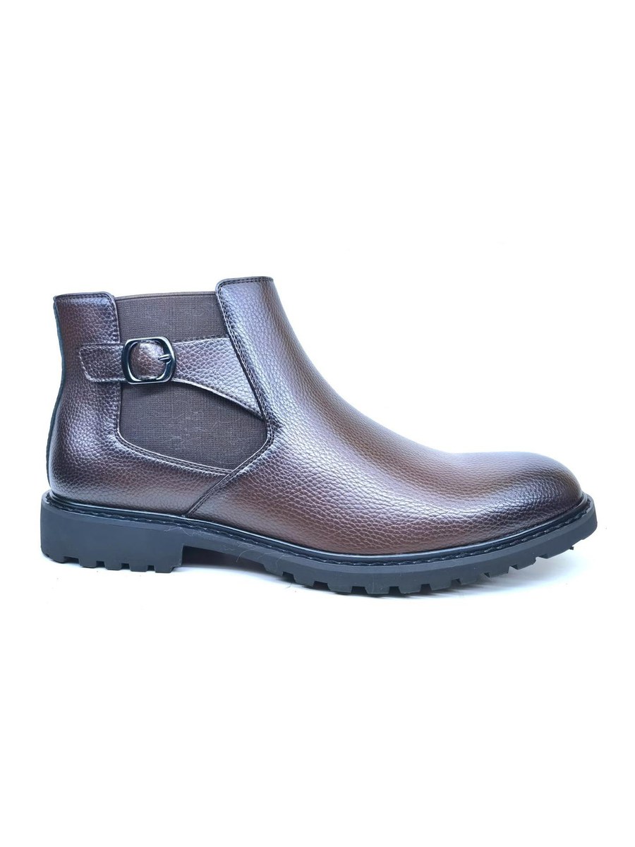 Brown Buckle Chelsea Boot — Men Shoes at Owens International