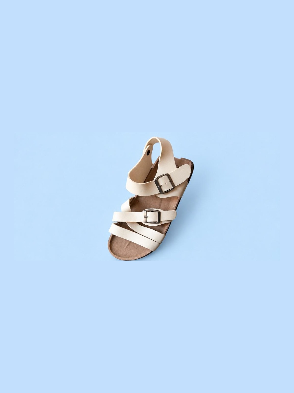 Cream Buckle Sandals