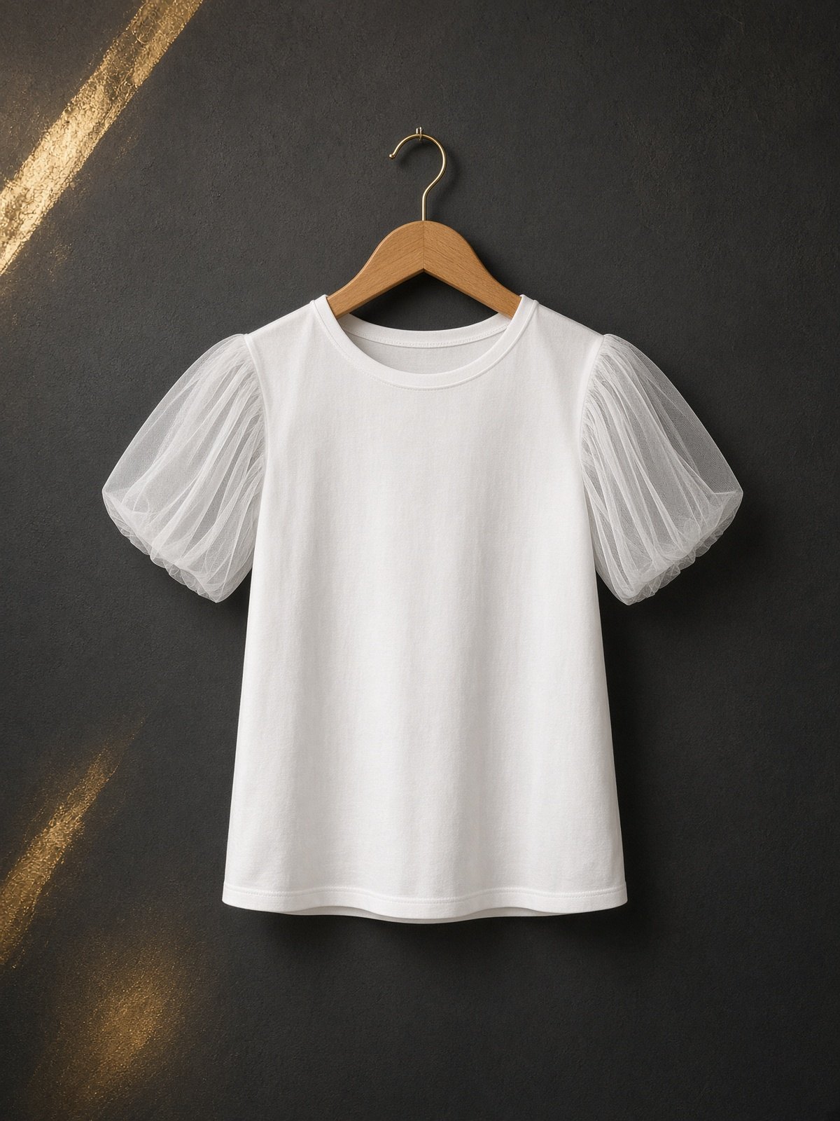 Girls Tulle Sleeve Tee — Kids Clothes at Owens International