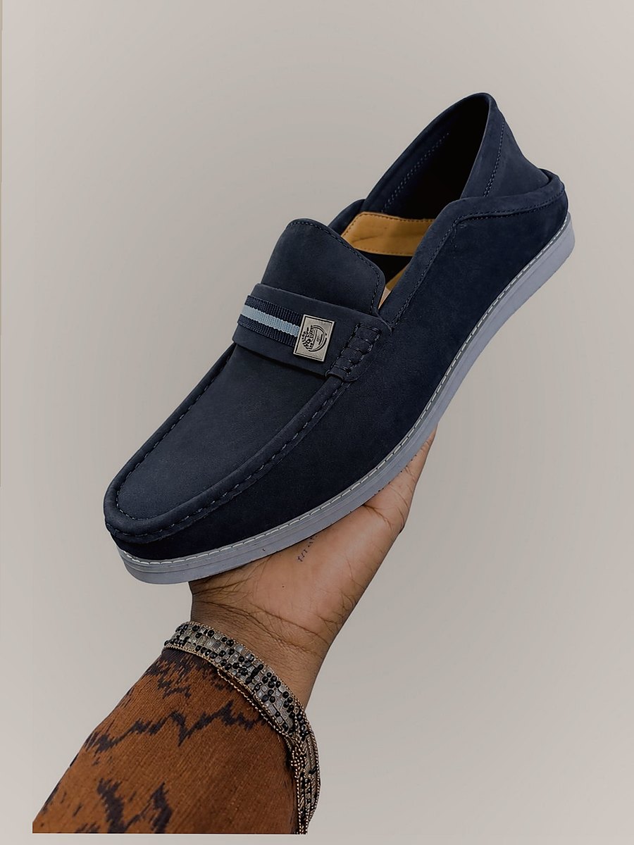 Men Dark Suede Loafers — Men Shoes at Owens International