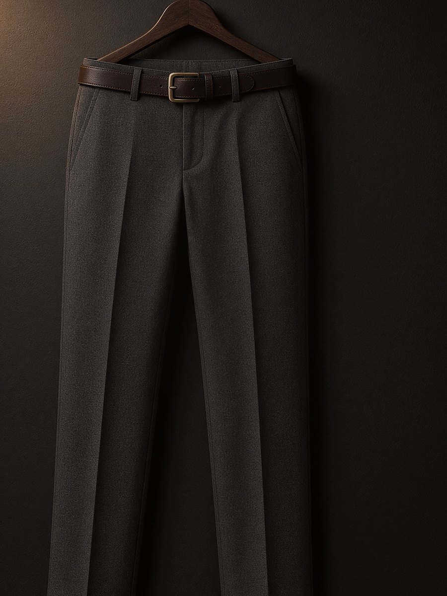 Men Belted Formal Trousers — Men Clothes at Owens International