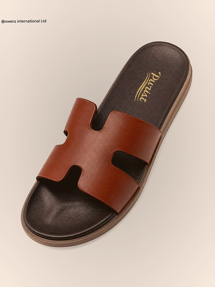 Men Tan Leather Slip-Ons — Men Shoes at Owens International