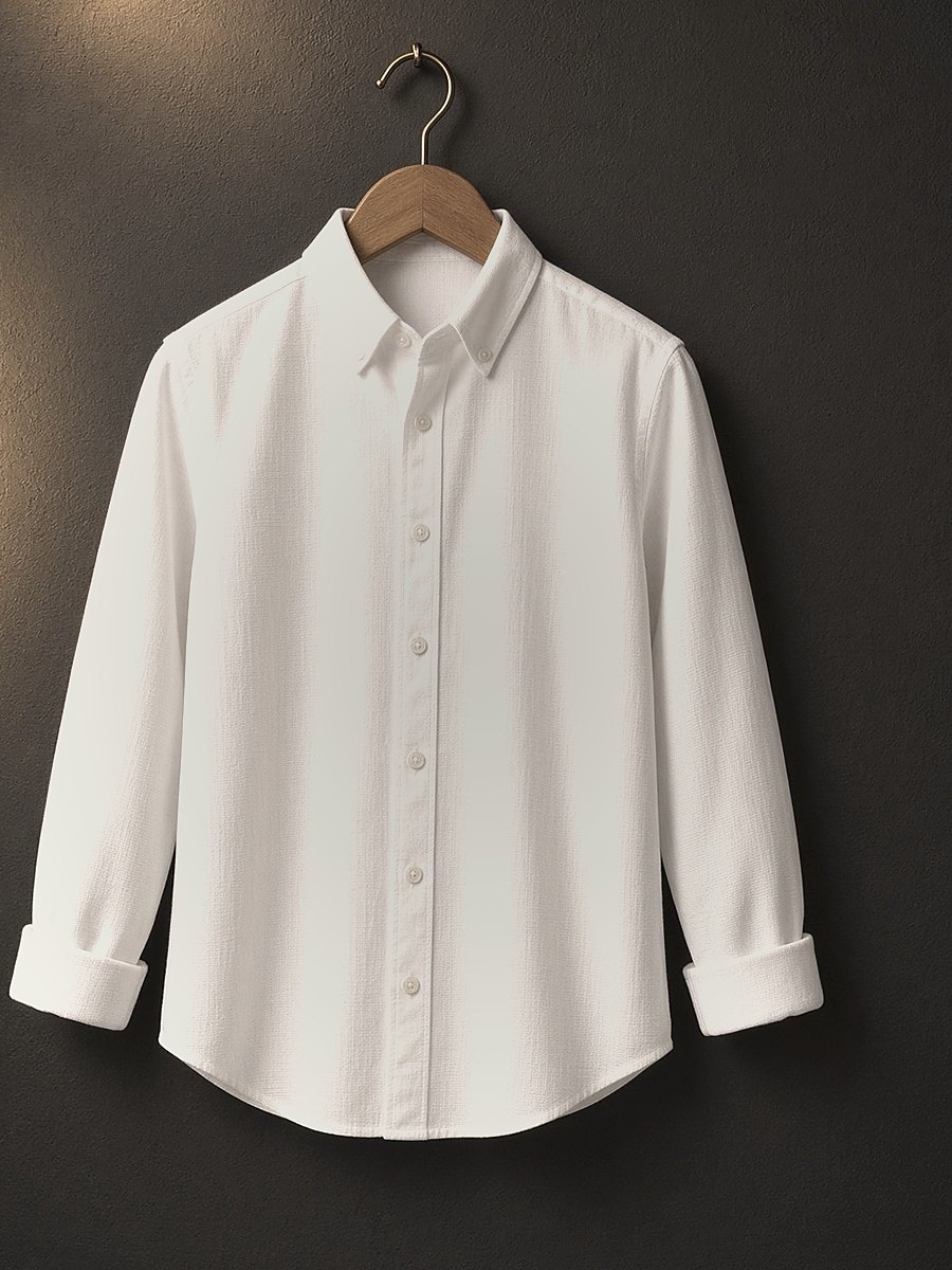 Men White Oxford Shirt — Men Clothes at Owens International
