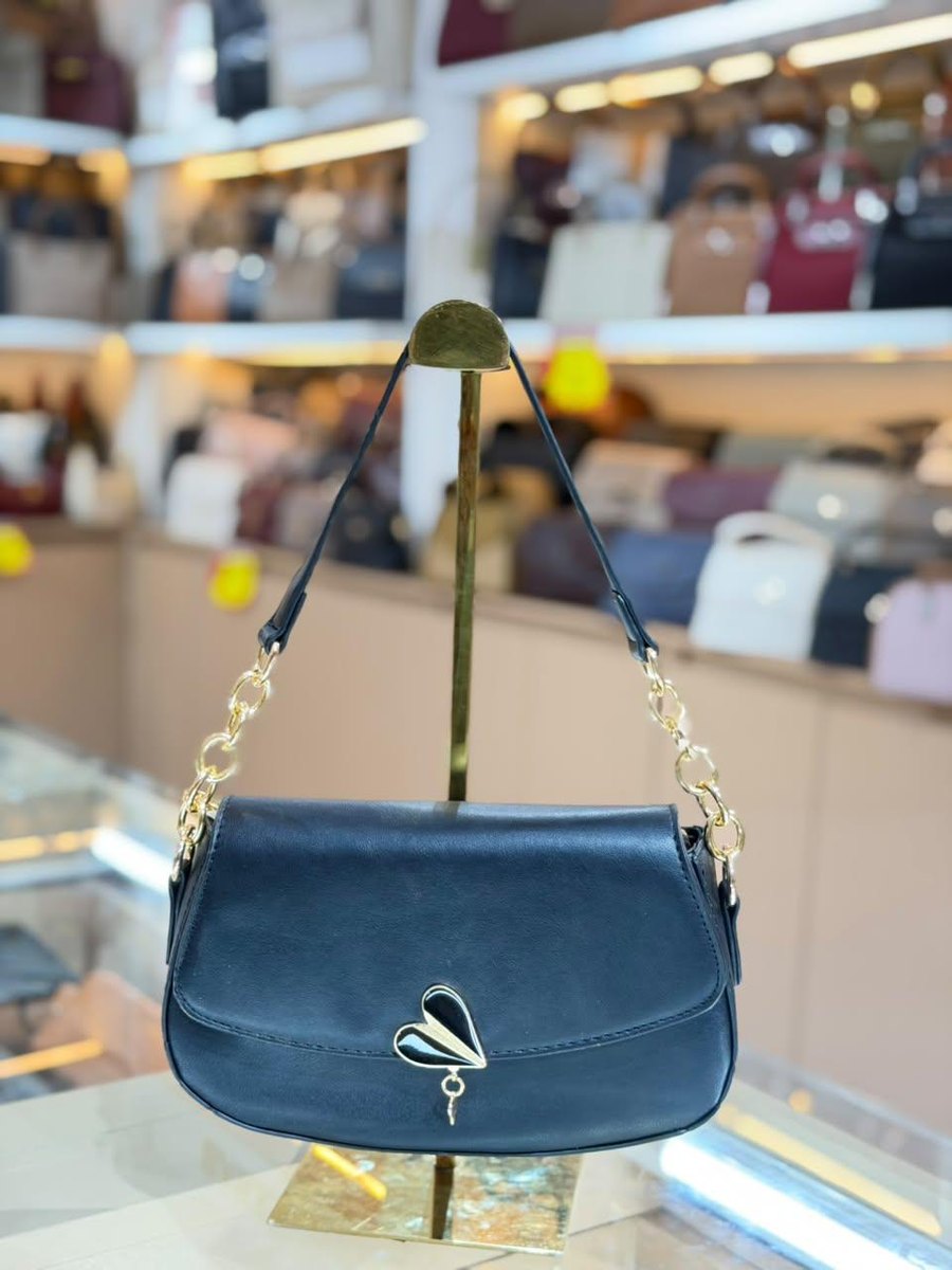 Navy Heart Shoulder Bag — Women Bags at Owens International