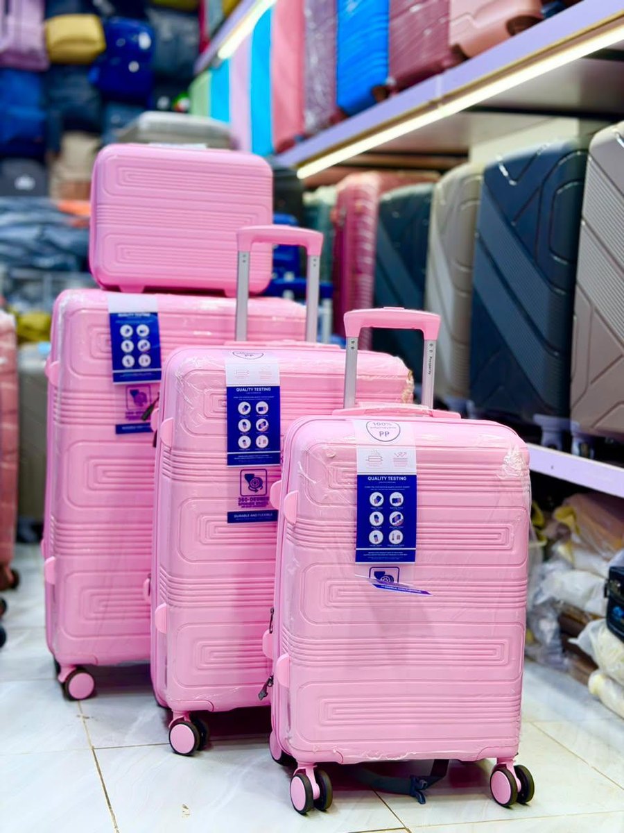 Pink Hard-Shell Suitcase Set — Women Bags at Owens International