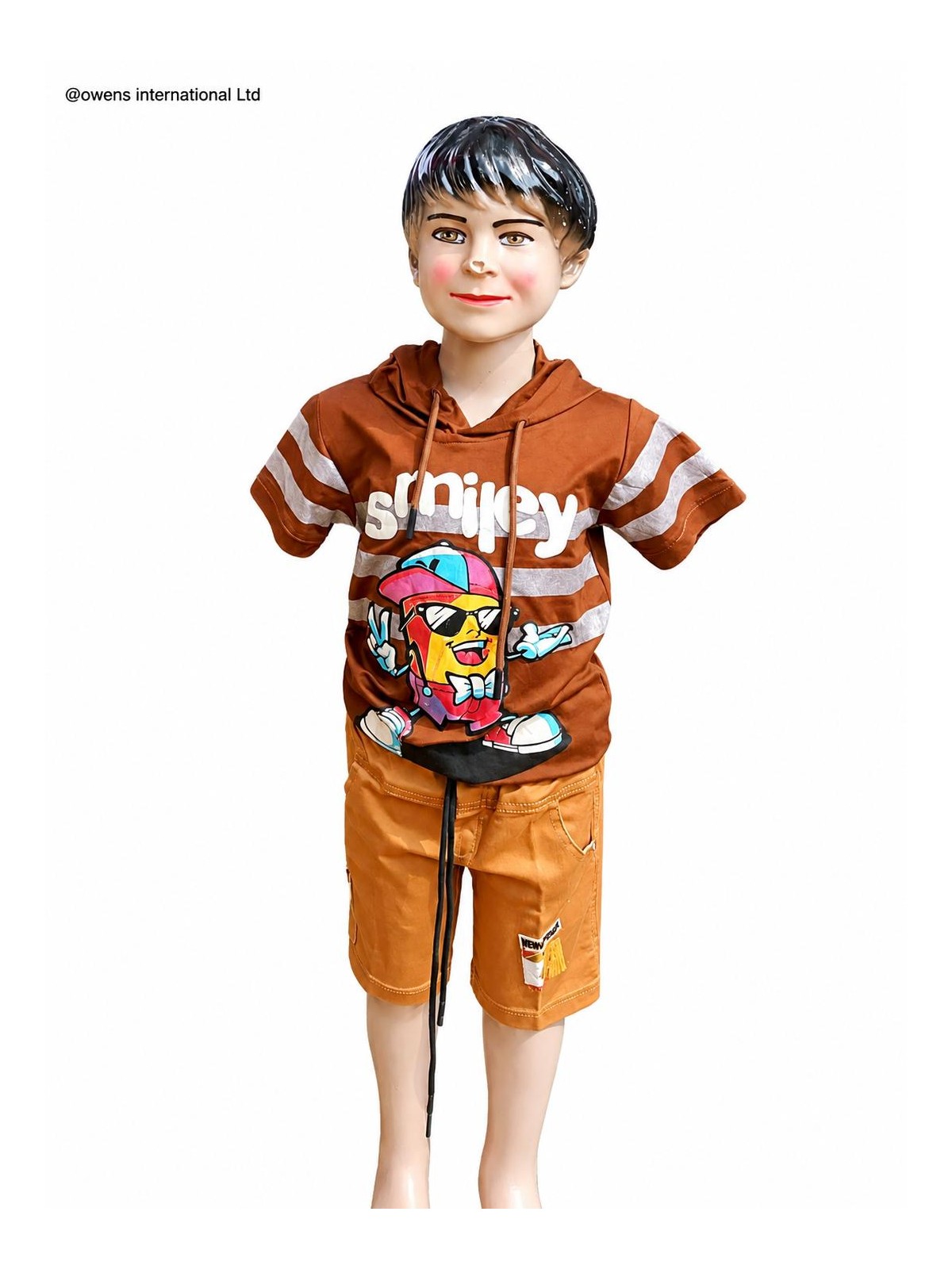 Smiley Hoodie & Shorts Set