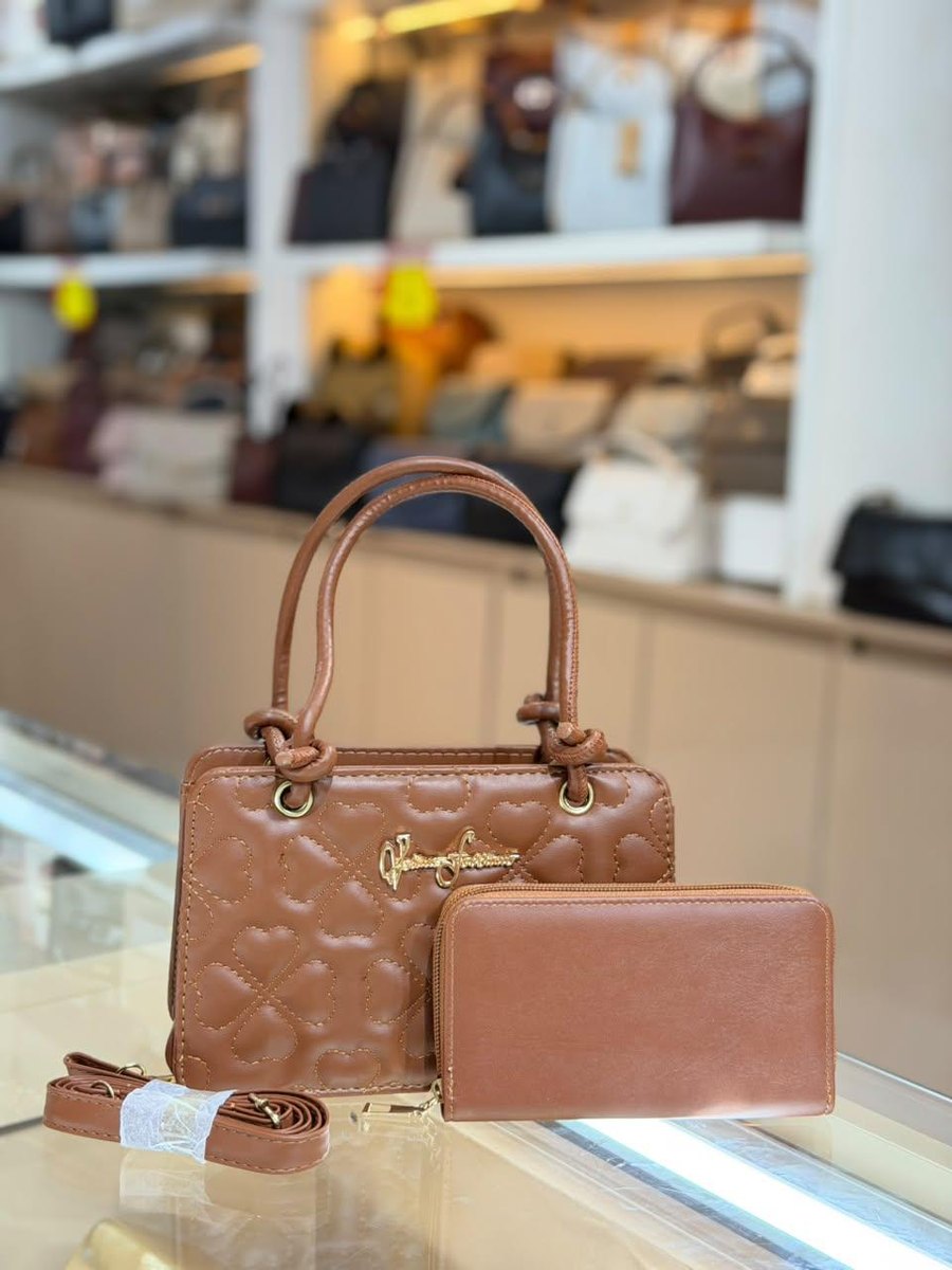 Tan Heart Mini Bag & Wallet — Women Bags at Owens International