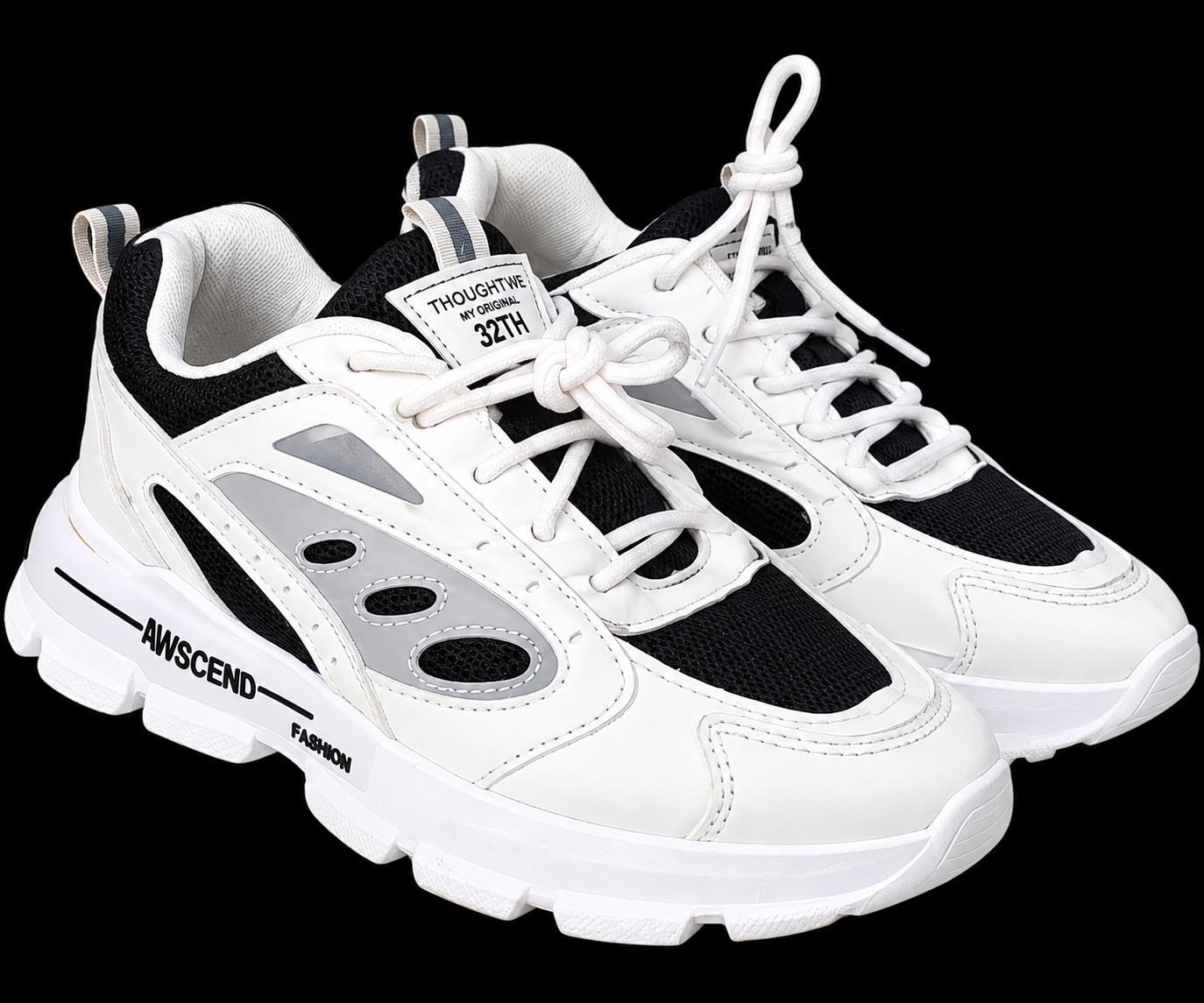 White Black Mesh Sneakers — Women Shoes at Owens International
