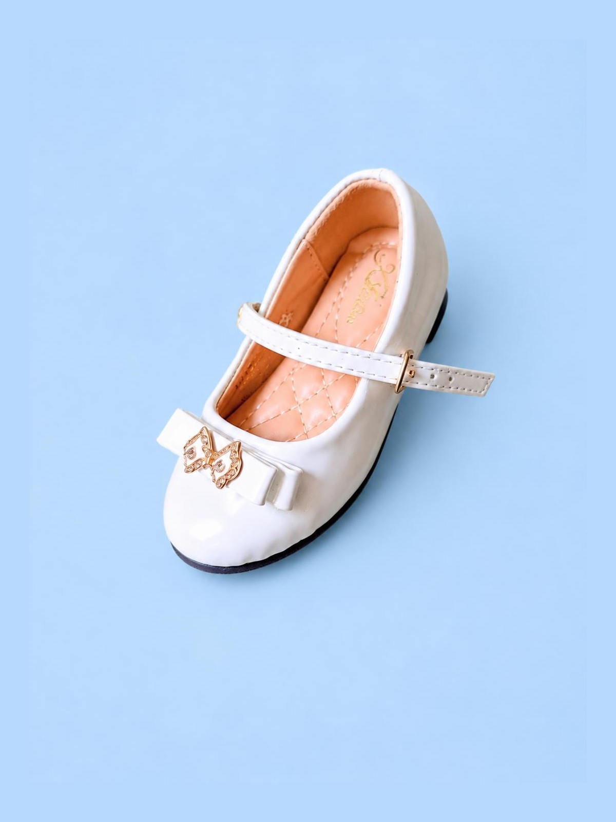 White Bow Mary Janes